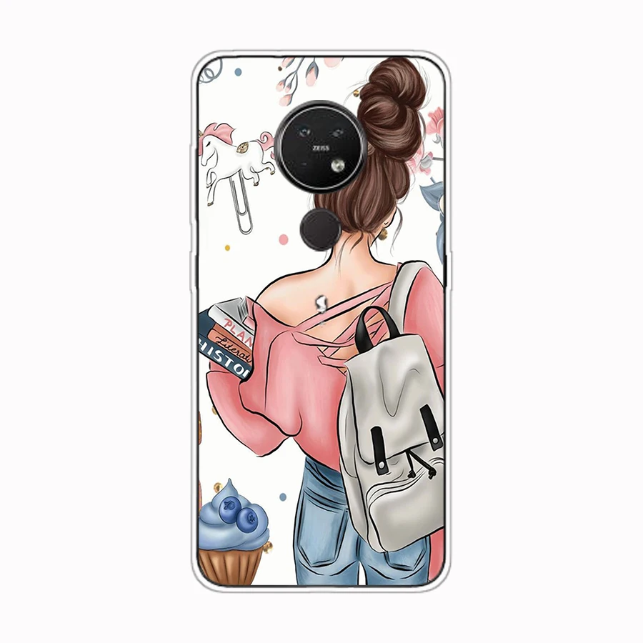 Чехол для Nokia 7 2 чехол мягкий силиконовый из ТПУ телефона противоударный бампер