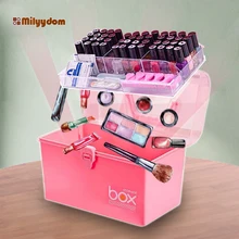 Manicure Organizer Stand for Nail Polish Lipstick Storage Box Plastic Makeup Holder Cosmetic Tools Container Home Accessories