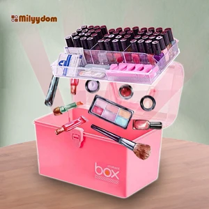 manicure organizer stand for nail polish lipstick storage box plastic makeup holder cosmetic tools container home accessories free global shipping