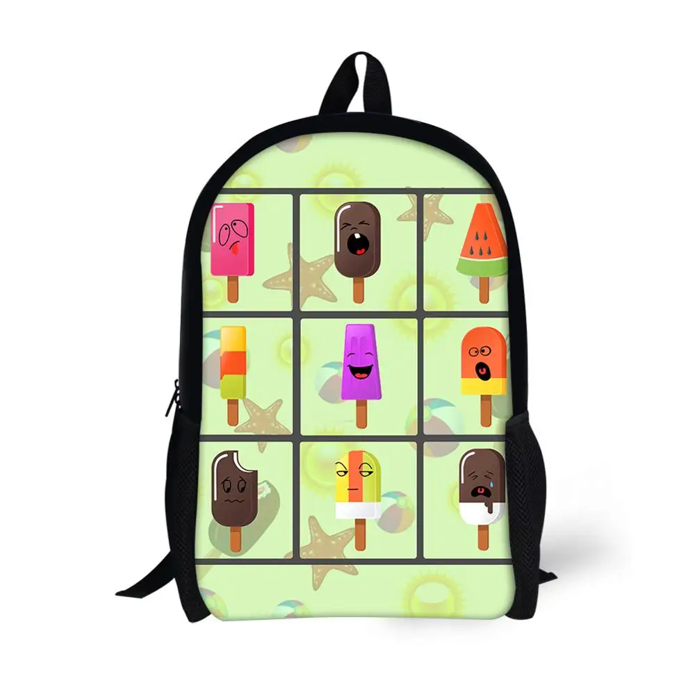 Модный рюкзак с милым мороженым детские школьные сумки индивидуальным рисунком