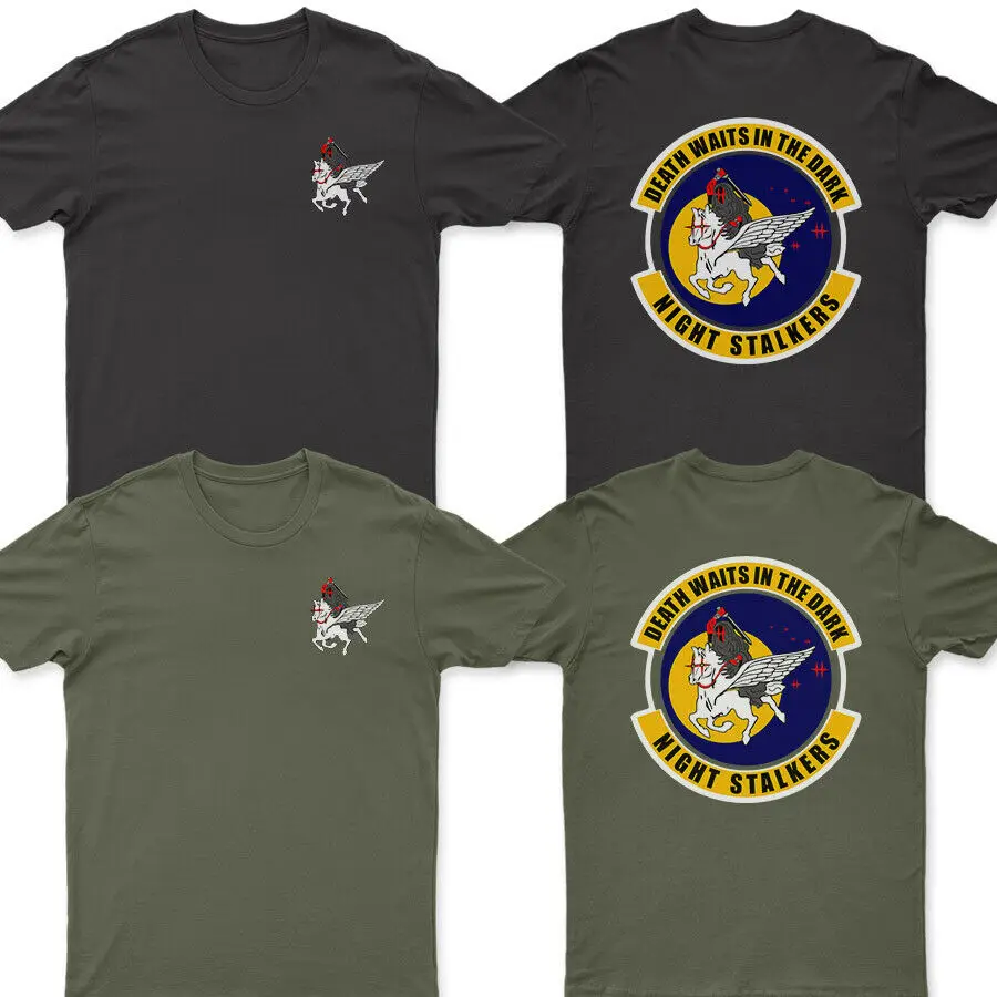 Смерть ждет в темноте. Футболка SOAR 160th Night Stalkers. Летняя Хлопковая мужская футболка с коротким рукавом и круглым вырезом, Новинка