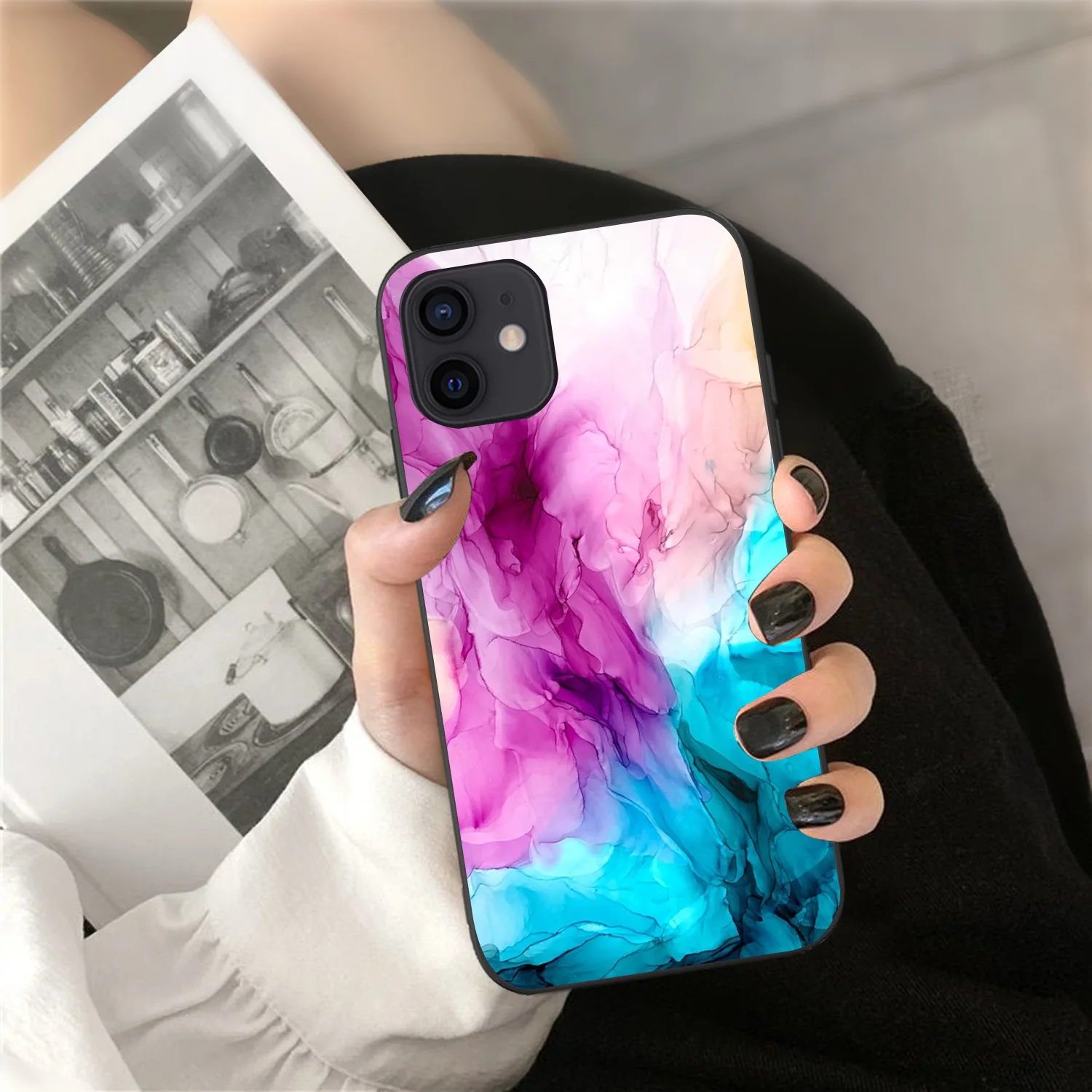

Vintage Luxury Marble Phone Cases For iphone 11 Pro Max 12 Pro Mini XR XS 8 X 7 Plus SE 2020 Shockproof Soft silicone TPU case
