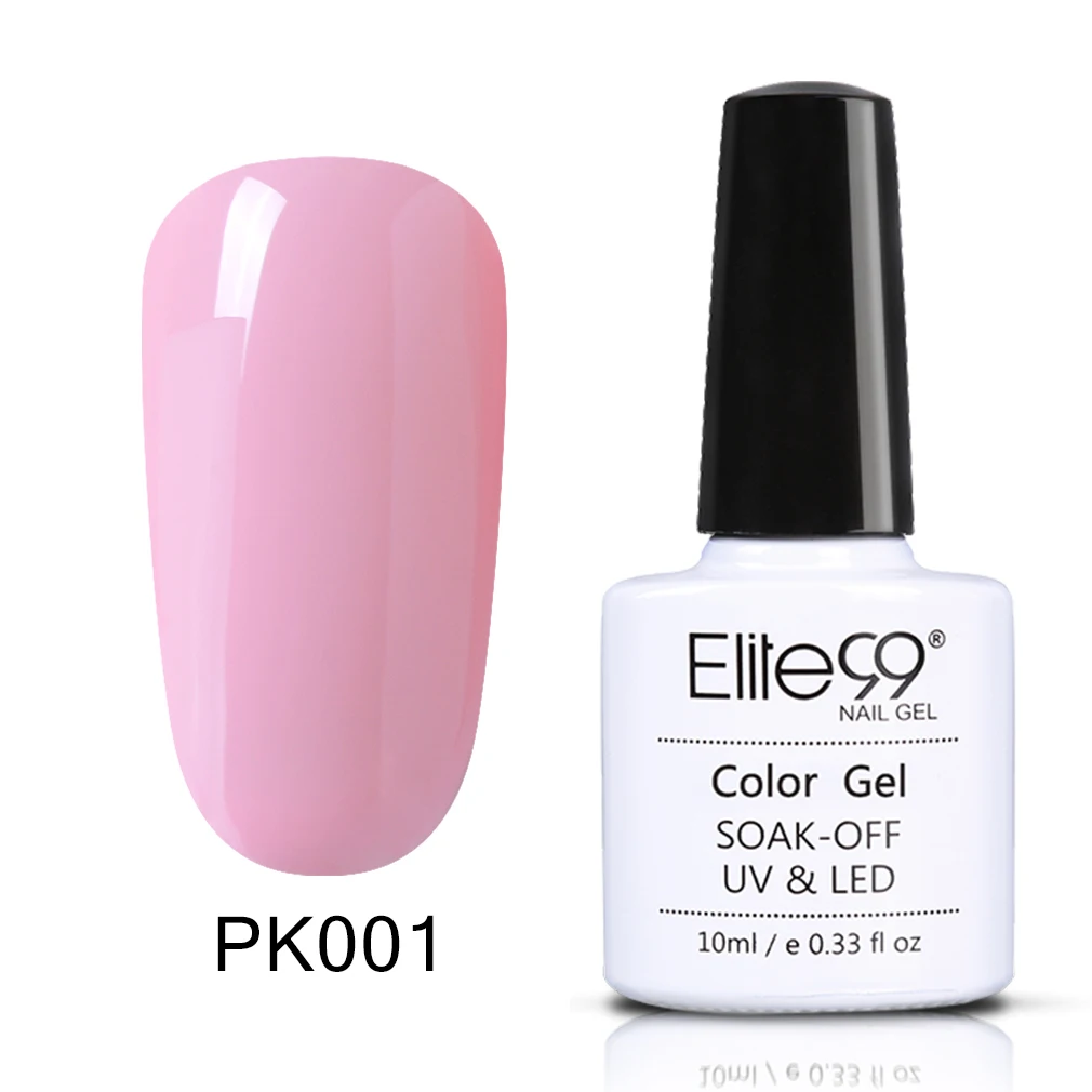 PK001 Elite99 10 мл Блестящий УФ-гель для ногтей Platinum Soak Off Nail Art Маникюр гели для ногтей гибридные Лаки гель лак для ногтей набор - Цвет: PK001