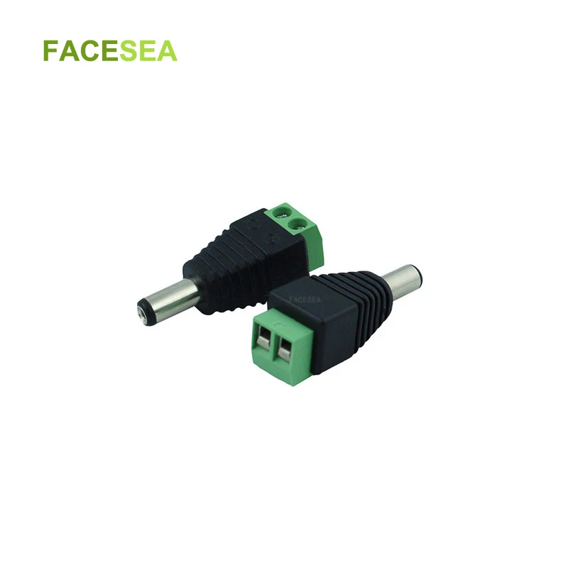 10~100 pcs 12V 2.1x5.5mm DC Power Jack Adapter Connector Male Plug Wire Connector for CCTV / Single Color LED Strip Light