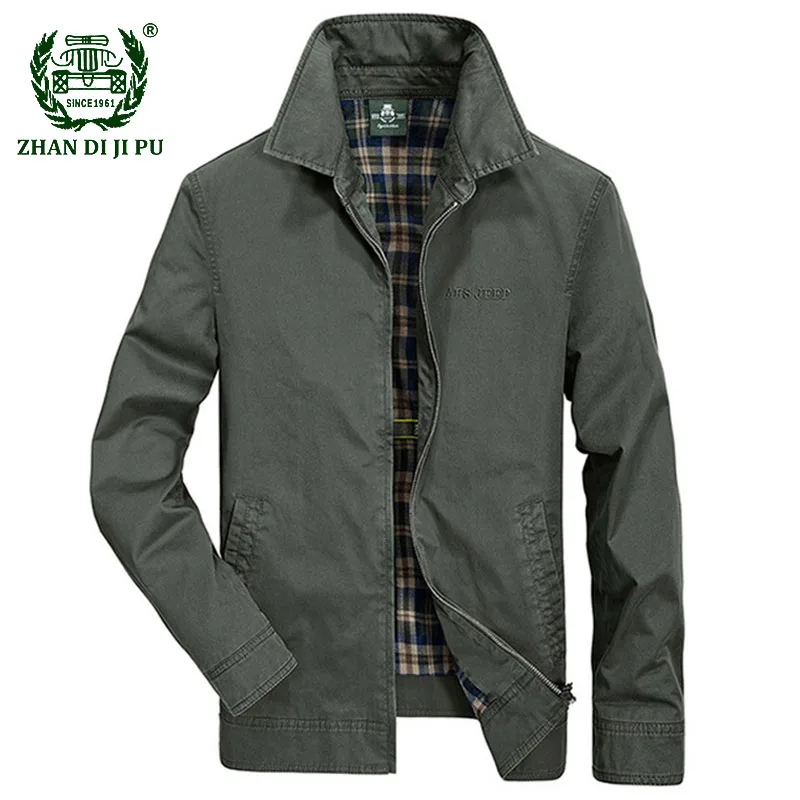 Бренд Демисезонный куртка Для мужчин военные хлопковая пальто мужской плюс