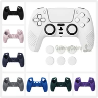 playvital 3d studded edition anti slip silicone cover skin soft rubber case protector with 6 thumb grip caps for ps5 controller