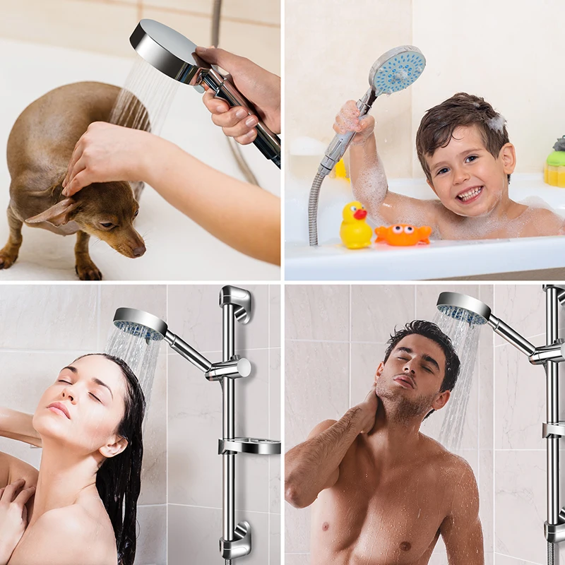 shower system set shower head 5 spray modes high pressure shower heads shower pole shower rail shower set bathroom free global shipping