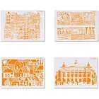 Новое поступление 4 шт.компл. шаблоны для строительства и дома шаблоны кружевные трафареты для торта шаблоны для торта инструмент для помадки