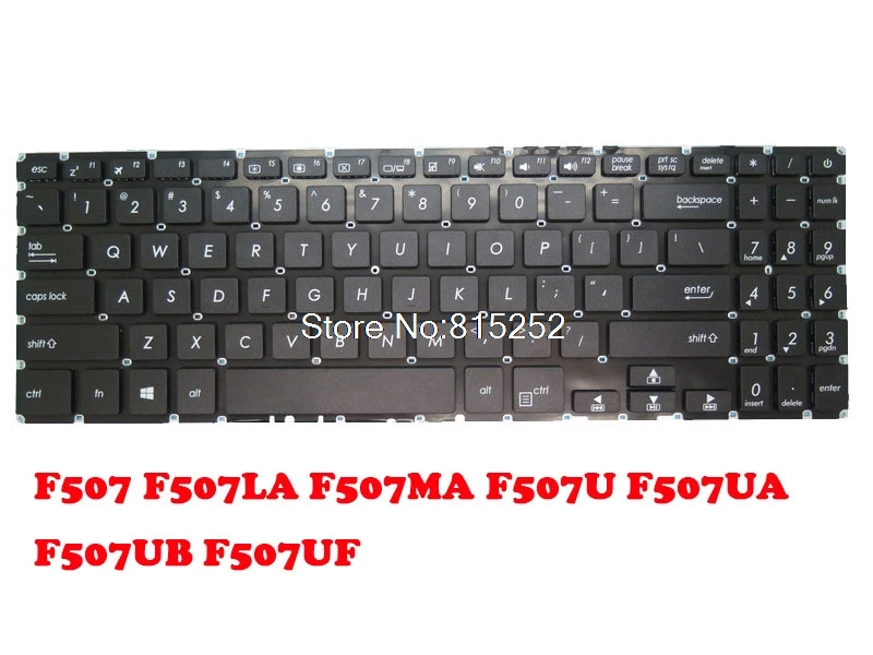 Клавиатура для ноутбука ASUS F507 F507LA F507MA F507U F507UA F507UB F507UF без рамки, черная, США