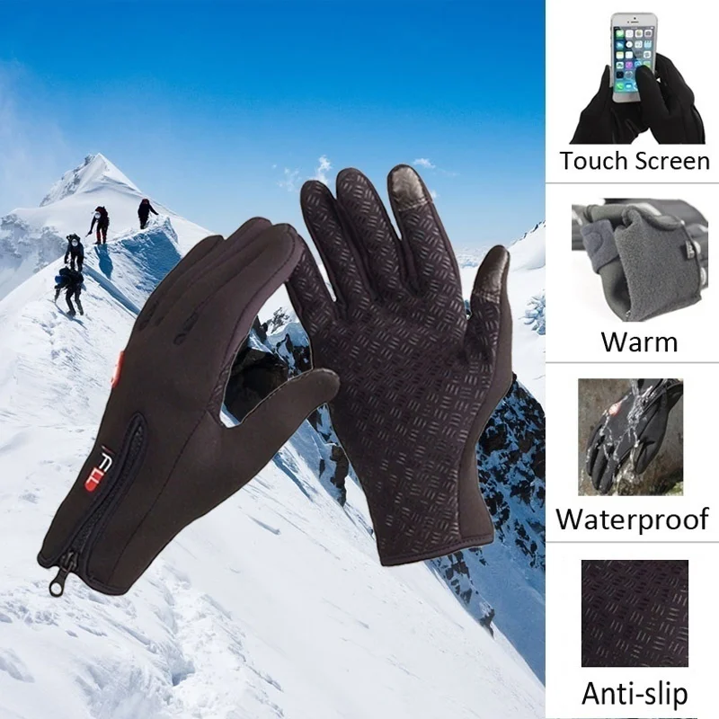 

Unisex Touchscreen Winter Thermal Warm Cycling Bicycle Bike Ski Outdoor Camping Hiking Motorcycle Gloves Sports Full Finger