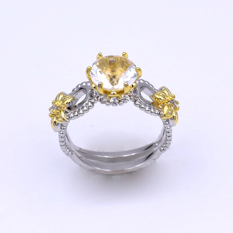 Желтый драгоценный камень роза Подсолнух полый дизайн женское очаровательное