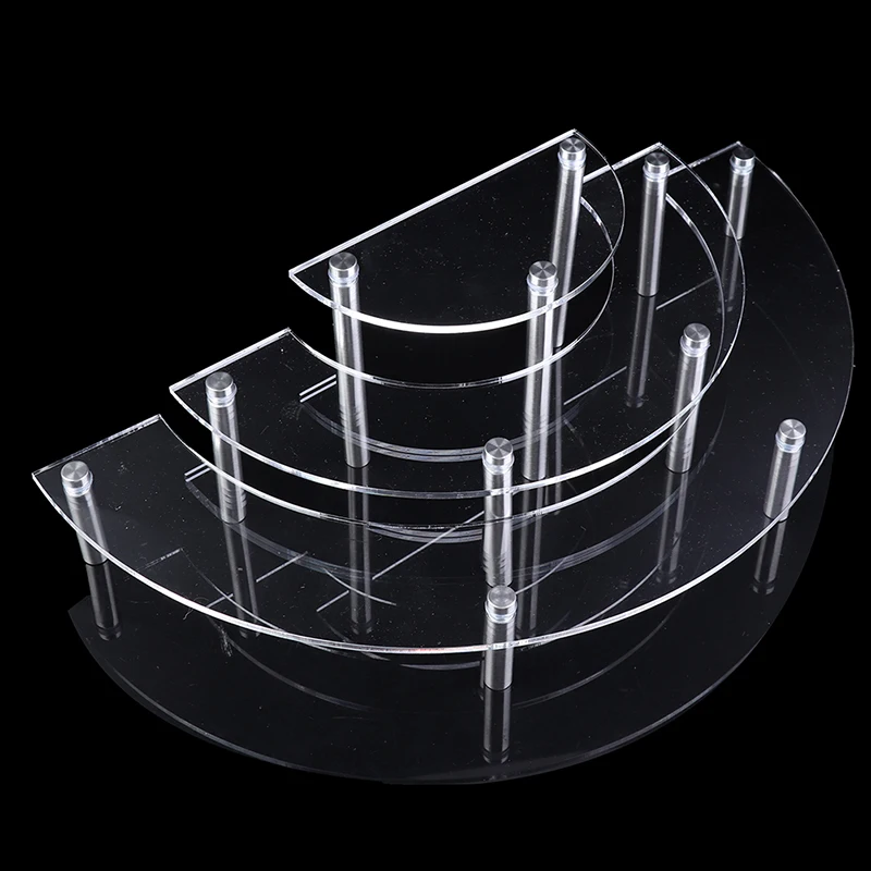 Демонстрационная стойка акриловая подставка для кексов 3 уровня Свадебная