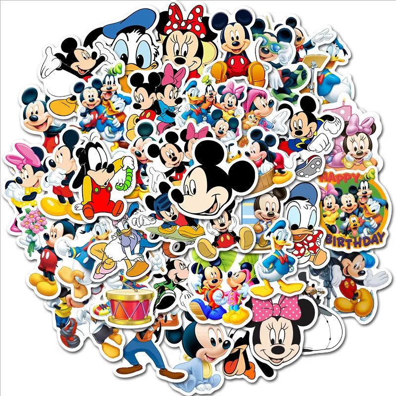 

50Pcs Disney Cartoon Stickers Kawaii Gift for Kids Luggage Skateboard Sticker Motorcycle Guitar Helmet Notebook Loki Stickers