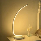 Скандинавская спиральная круглая изогнутая дизайнерская комнатная настольная лампа для дома, спальни, гостиницы, прикроватное украшение, акриловое металлическое настенсветодиодный ное освещение