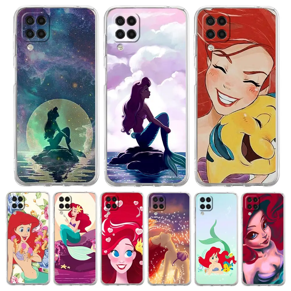 

Чехол принцессы Ариэль маленькая Русалочка для Samsung Galaxy A51 A12 A52 4G A71 A32 A02S A72 A42 5G A02 прозрачный мягкий чехол