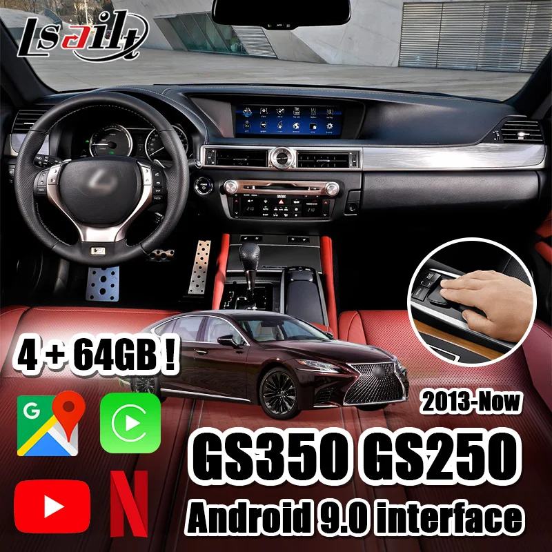 Видеоинтерфейс Lsailt PX6 CarPlay/ Android для Lexus GS GX LX RC RX 2013-теперь с Netflix YouTube GS350 GS300 GS250 |