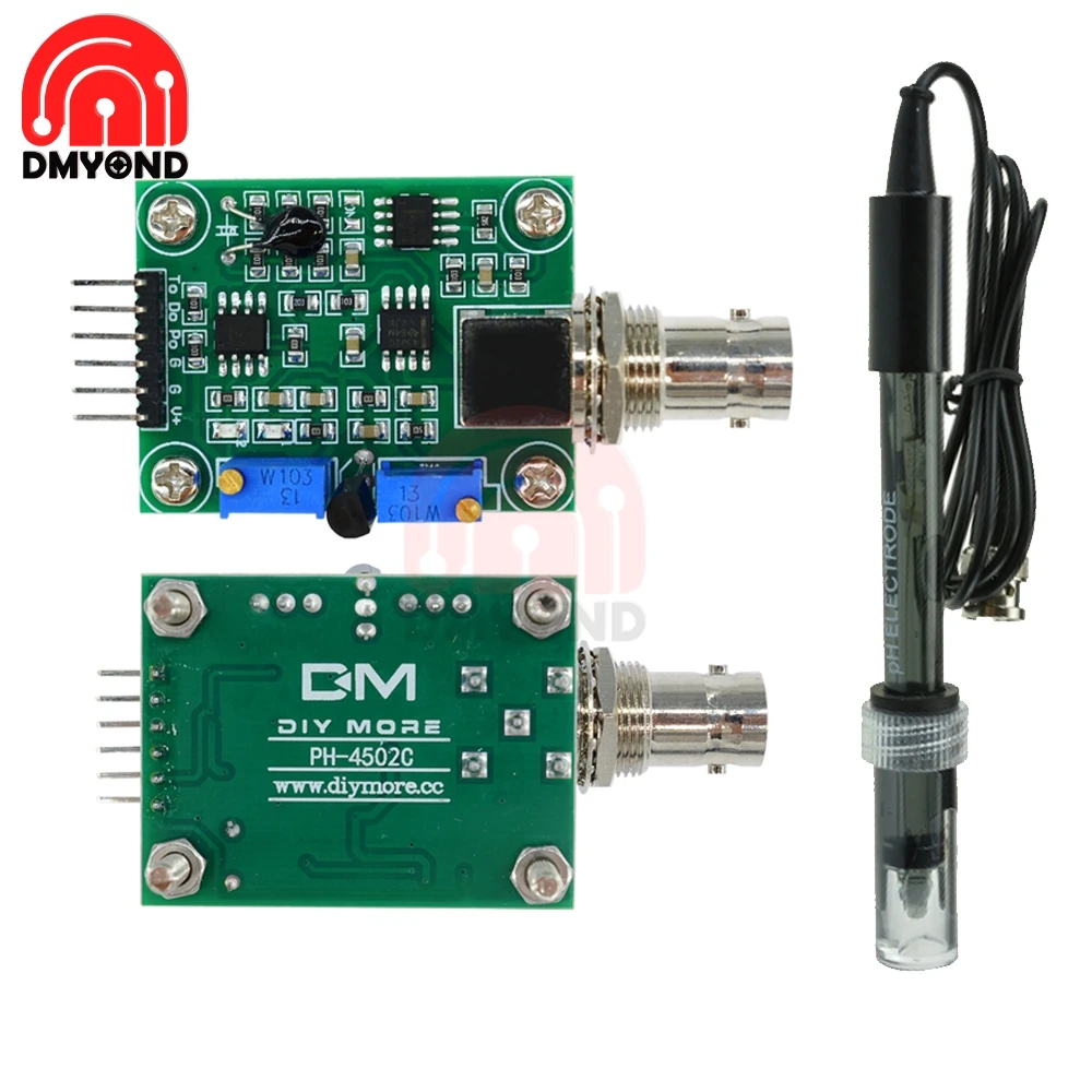 PH электрод зонд BNC коннектор управление для аквариума Гидропоника контроль ler