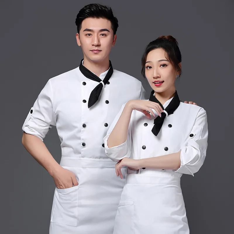 

Chef Uniform Men Long Sleeve Qiu Dong Outfit Hotel Restaurant Bake Cake House After The Chef's Kitchen Ventilation