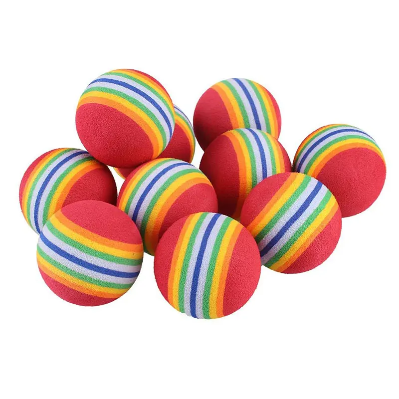 

Lotusflower 5Pcs Golf 42mm Indoor Practice Golf Soft Rainbow Balls Golf Swing Training Balls Sponge Foam Golf Ball EVA Ball