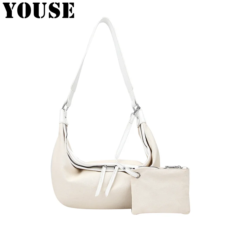 

YOUSE брендовая Холщовая Сумка-тоут из двух частей для женщин 2020 Новая модная летняя повседневная сумка через одно плечо для женщин сумки