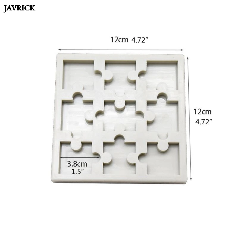 

Handmade Puzzle Piece Mold Silicone Puzzle Crayons Maker Mold Silicone Mould DIY Jewelry Pendant Making Art Craft Tools