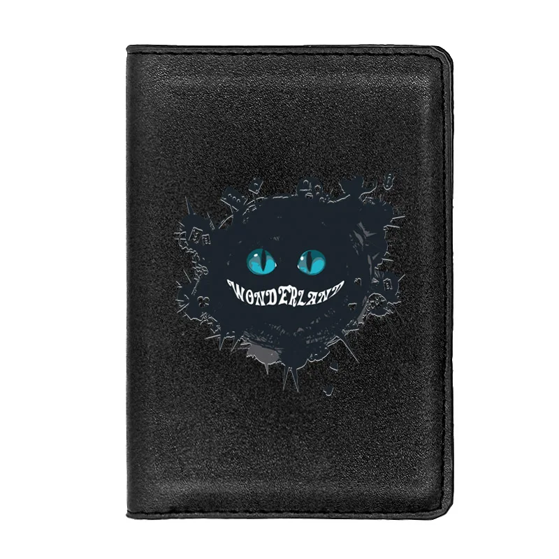 

New Arrivals Alice in Wonderland Theme Printing Passport Cover Holder ID Credit Card Case Travel Leather Passport Wallet