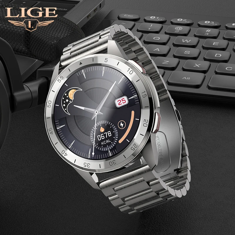 

LIGE 2021 Fashion Men Smart Watch Bluetooth Dial Calls Watches Waterproof Fitness Bracelet Tracker Smartwatch Ladies Smartwatch