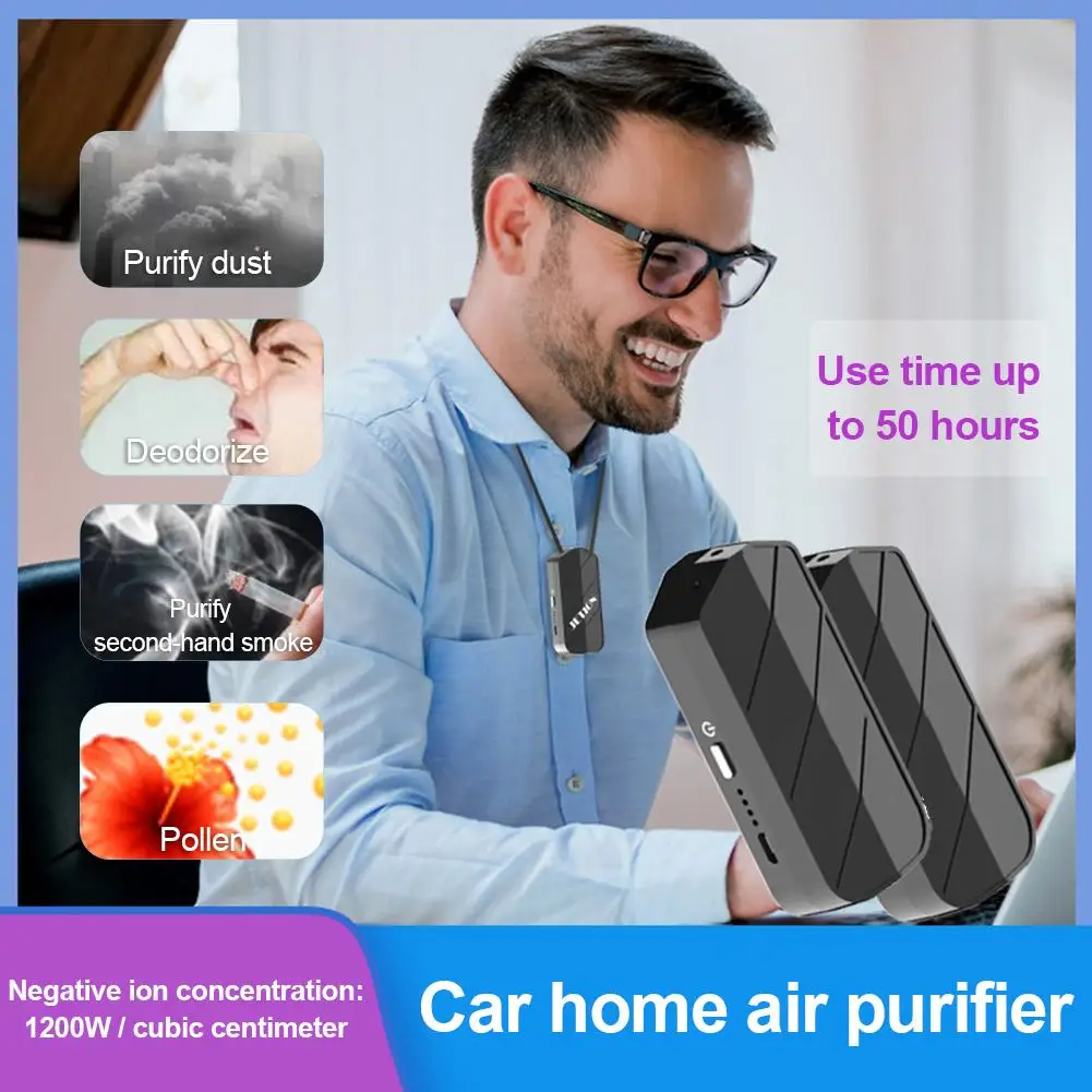 Air Purifier Portable Necklace Home Air Purifier To Eliminate For Car Travel Home Bedroom Diaper Smoke Fresh Air Cleaner