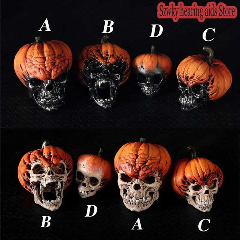 

1/6 Scale Halloween Skull Pumpkin Skull AS070 Scene Head Carving Model Fit 12 Inch Soldier Action Figure Dolls