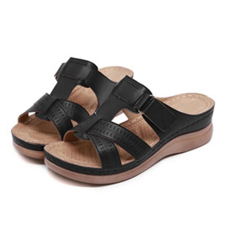 

New Women Sandals Flat Shoes Buckle Strap Slip On Comfortable Women Sandals Plus Size Solid Casual Shoes Women Flat Sandals 2021