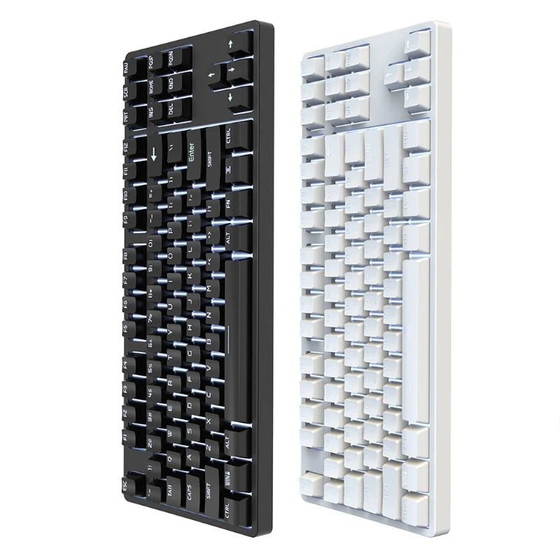 

Компьютерная механическая клавиатура R9JA, проводная USB клавиатура с красным валом, 87 клавиш, для киберспорта, офиса