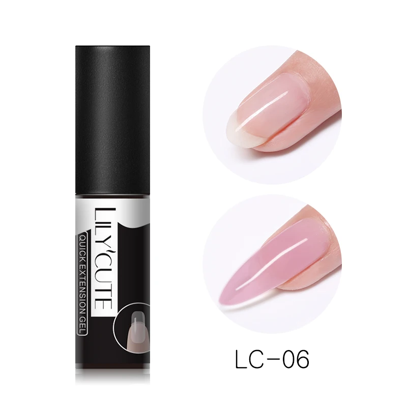 LC-06 LILYCUTE, натуральные накладные ногти, многоразовые, быстрое строительство, форма для ногтей, стекловолокно, для дизайна ногтей, УФ-гель, инструмент для маникюра - Цвет: LC-06