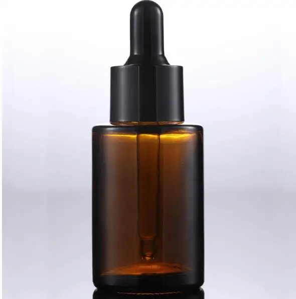30 мл матовые/прозрачные/янтарные бутылки с эссенцией на плоском плече толстый