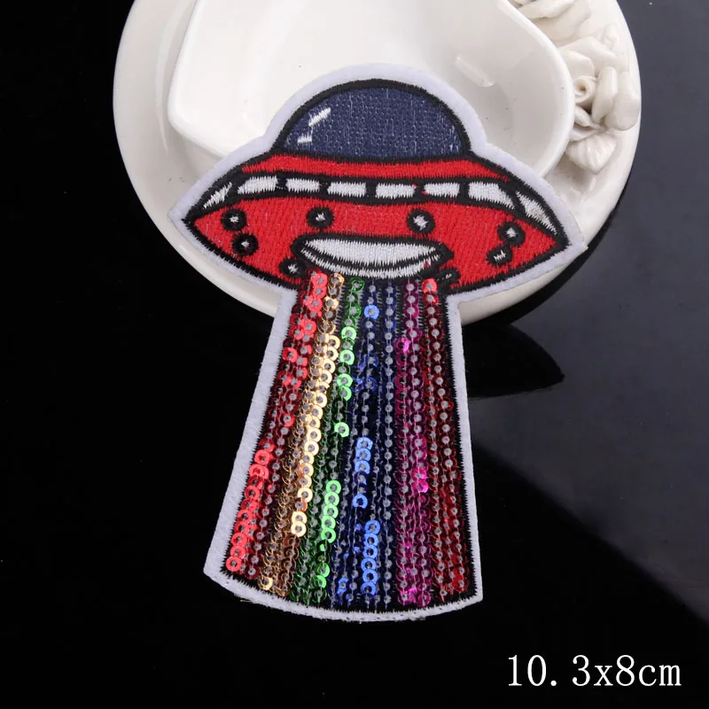 DIY Alien/нашивка с НЛО утюгом на нашивках одежде вышитые патчи для одежды патч пошив