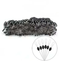 60pcs 10 group high quality black rubber space beans stopper suitable for line 2 5 5 carp fishing accessories fishing