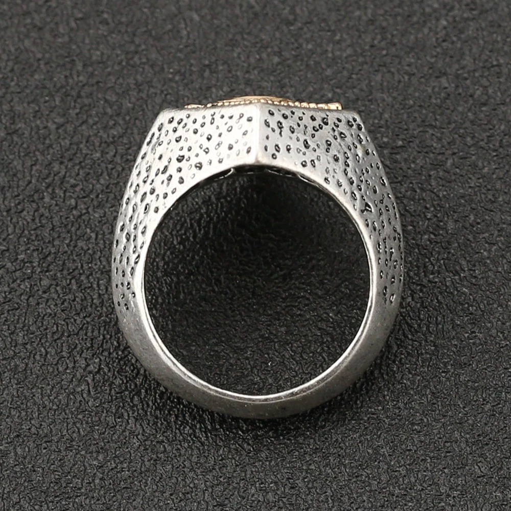 

FDLK Eye of Providence Ring All Seeing Eye Egyptian Mythology Square Statement Vintage Gold Silver Color Jewelry Men Wholesale