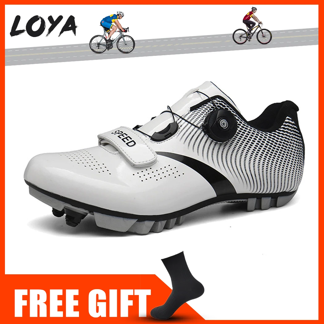 

Mountain Bike Shoes SPD Cleats Road Bicycle Shoes Sports Outdoor Training Cycle Sneakers Discolor Cycling Shoes MTB Sneakers Man