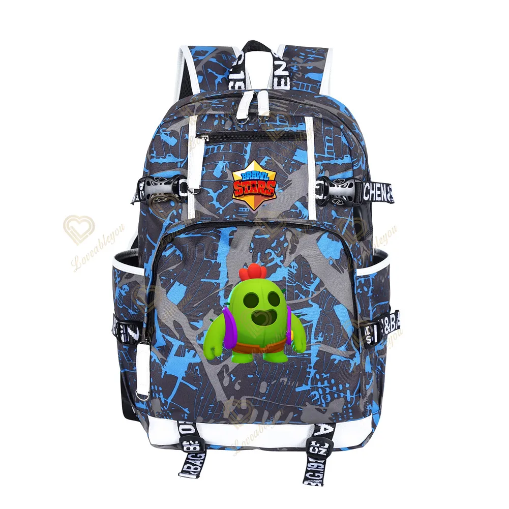Рюкзак с шипами назад в Shcool новинка 2021 модный рюкзак игровыми звездами сумки на