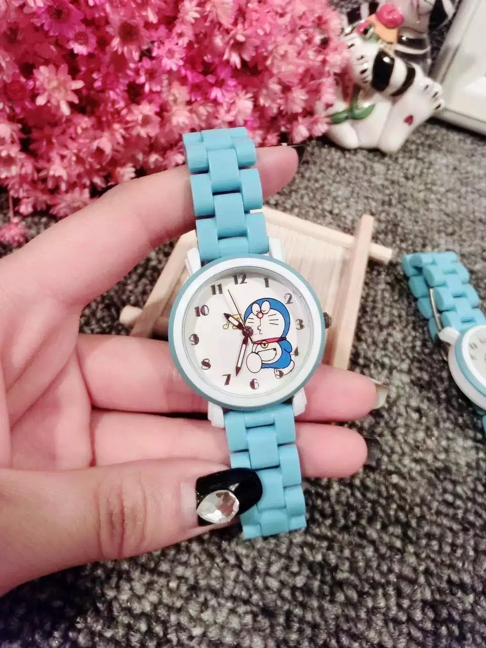 

Doraemon Boy Student Cartoon Waterproof Watch Tinkerbell Doraemon Child Imitation Ceramic Strap