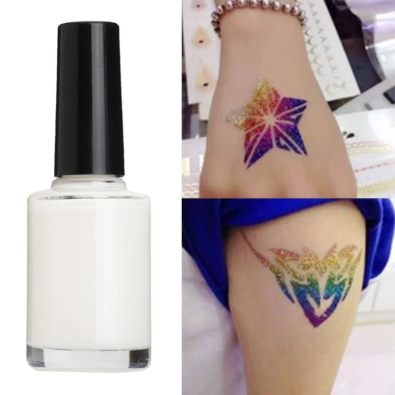15 мл одноразовая цветная татуировка клей водонепроницаемые белые чернила для