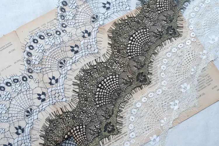 Изысканный экспорт золотая линия два-цветные ресницы кружевные аксессуары Diy