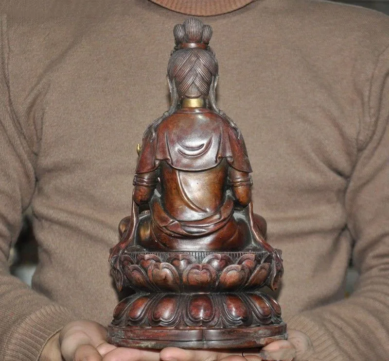 

wedding decoration Tibet Buddhism bronze 24k gold Ru-yi Kwan-yin Guanyin Bodhisattva goddess statue new Year