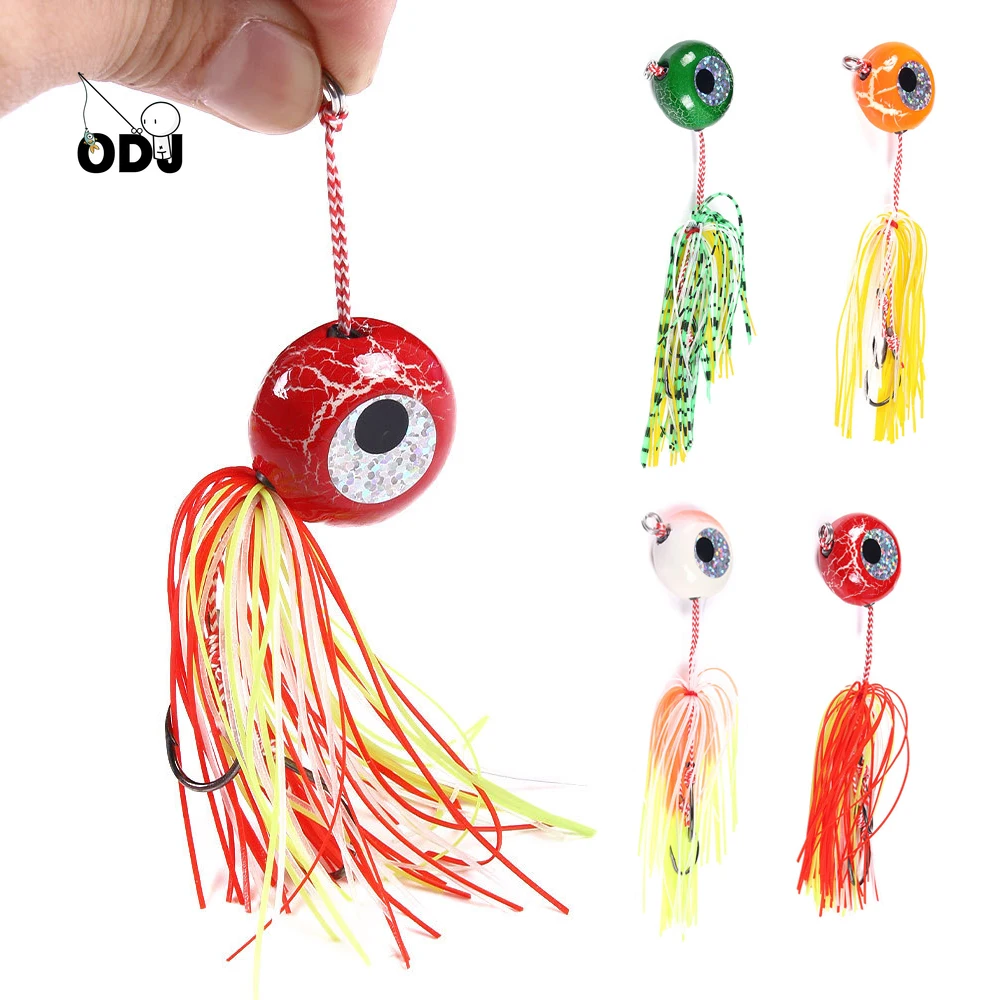 

1pcs 20g-120g Tenya Madai Jig Kabura Fishing Lure Lead Jighead Sea Boating Bait with Shrimp Rubber Skirt Saltwater Fishing Bait