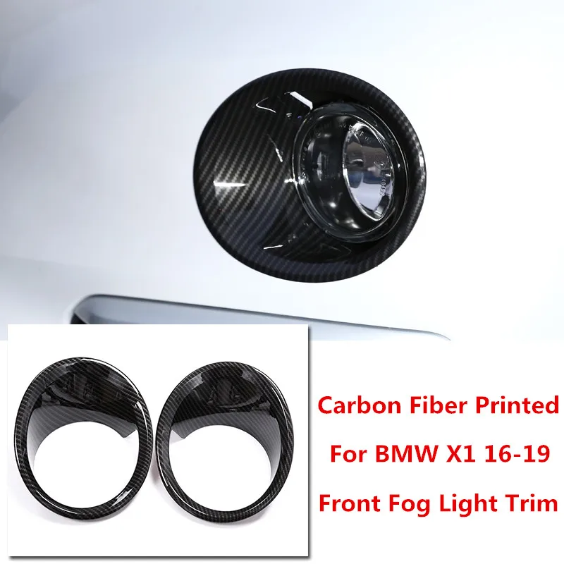 

Автомобильный передний противотуманный светильник с принтом из углеродного волокна, Накладка для бровей BMW X1 2016 2017 2018 2019