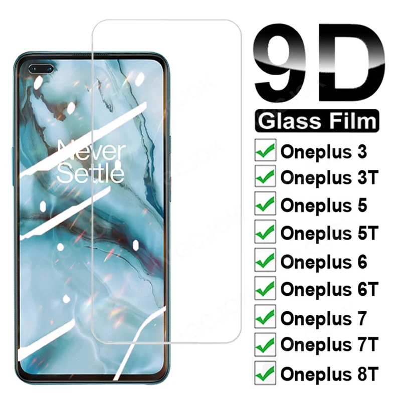 

9D полное закаленное стекло для Oneplus 8T 7T 6T 5T 6 5 3T 3 1 + 7 1 + 6 защита для экрана One Plus 7 Oneplus7 1 + 8T Защитная стеклянная пленка