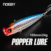 noeby topwater popper fishing lures 105mm 24g floating wobblers artificial hard baits for sea tuna bass saltwater fishing lure