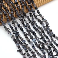 40cm hot natural black agates stone irregular gravel loose beads for women bracelet jewelry accessories gift size 3x5 4x6mm