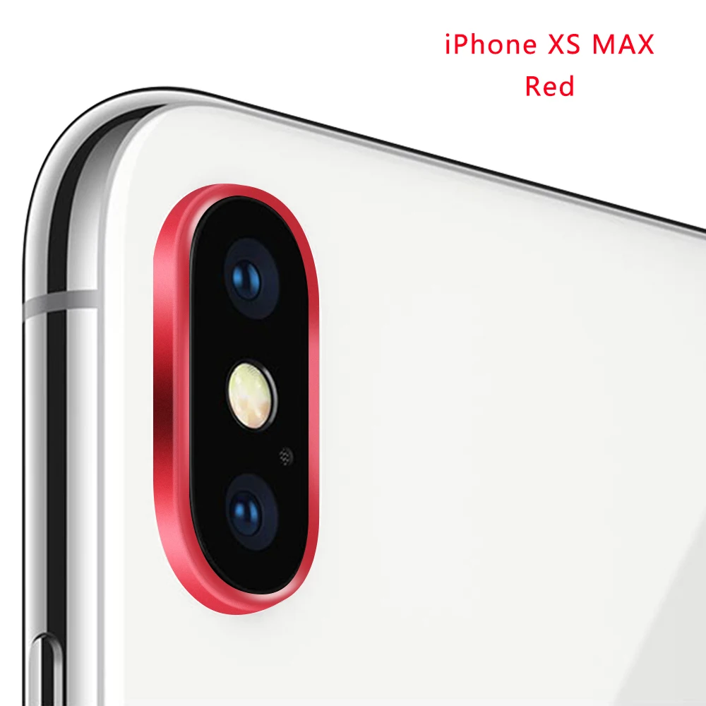 Защитный чехол для задней камеры 1 шт. с кольцом для iPhone XR/XSM серии защита смартфона аксессуары - Цвет: Xs and Max red