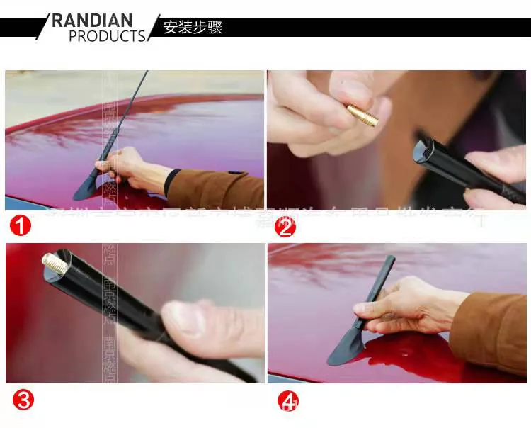 12 см длинное углеродное волокно ST автомобильная антенна Наклейка для Ford |