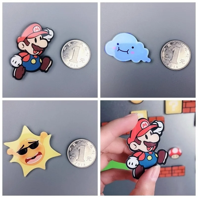 

Super Mario Bros Fridge Magnets Sticker Child Student Birthday Gift Fridge Sticker Message Sticker Sticker Home Decoration Gifts